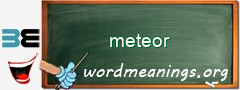 WordMeaning blackboard for meteor